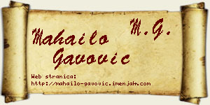 Mahailo Gavović vizit kartica